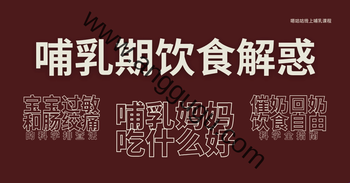 哺乳期饮食解惑配套